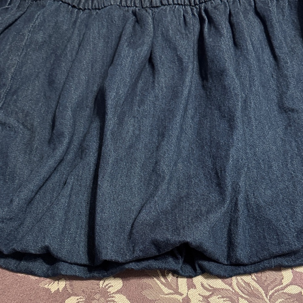 Blue Denim Bubble Skirt - Picture 4 of 4